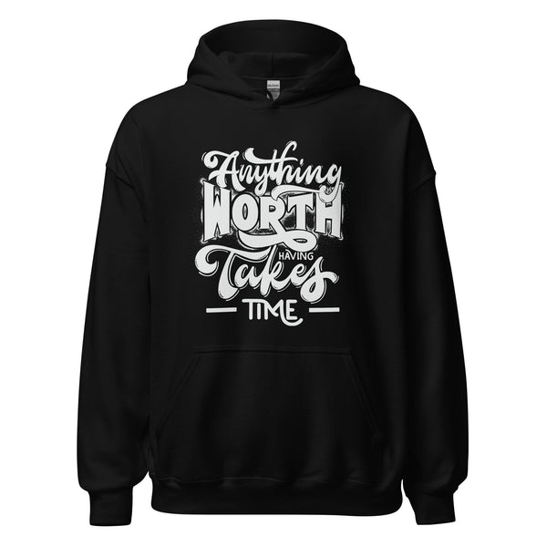 Hoodie Classic - Anything worth having white Schwarz ein Produkt von SCHIETKRAM