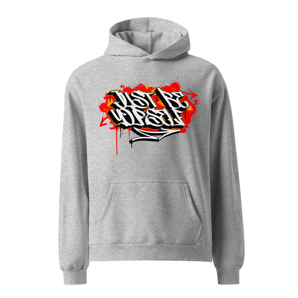 Premium oversized hoodie - Just be yourself Athletic Heather ein Produkt von SCHIETKRAM