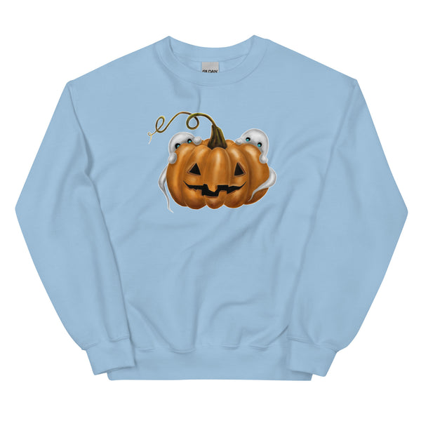 Sweatshirt - Kürben-Geister by Wanderkraehe Light Blue ein Produkt von SCHIETKRAM