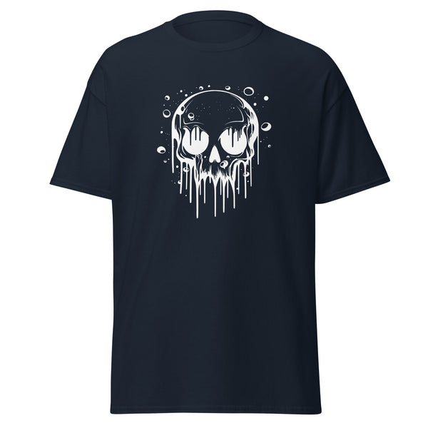 T-Shirt Classic - Melting Skull white Navy ein Produkt von SCHIETKRAM