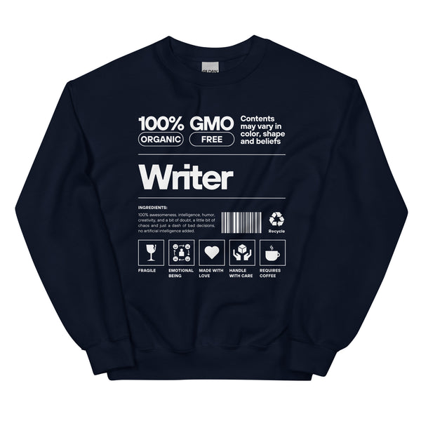 Sweatshirt - Writer white Navy ein Produkt von SCHIETKRAM