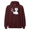 Hoodie Classic - Ghost Cat by Wanderkraehe Maroon ein Produkt von SCHIETKRAM