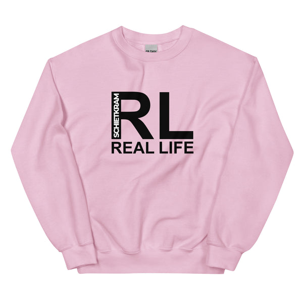 Sweatshirt - Real Life black Light Pink ein Produkt von SCHIETKRAM