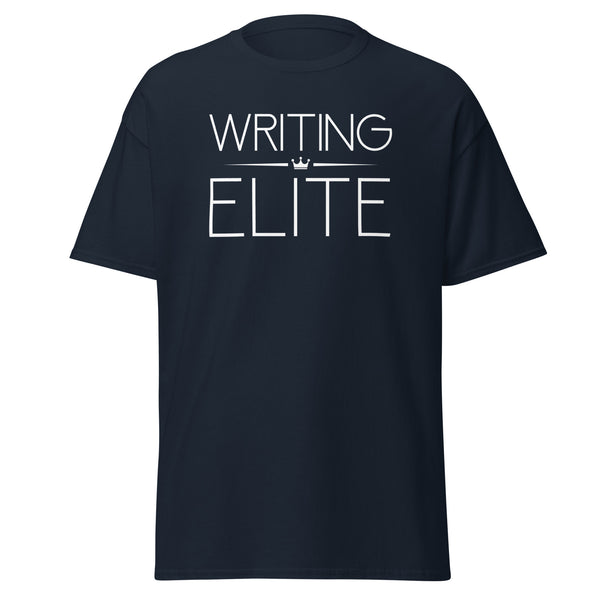 T-Shirt Classic - Writing Elite white Navy ein Produkt von SCHIETKRAM