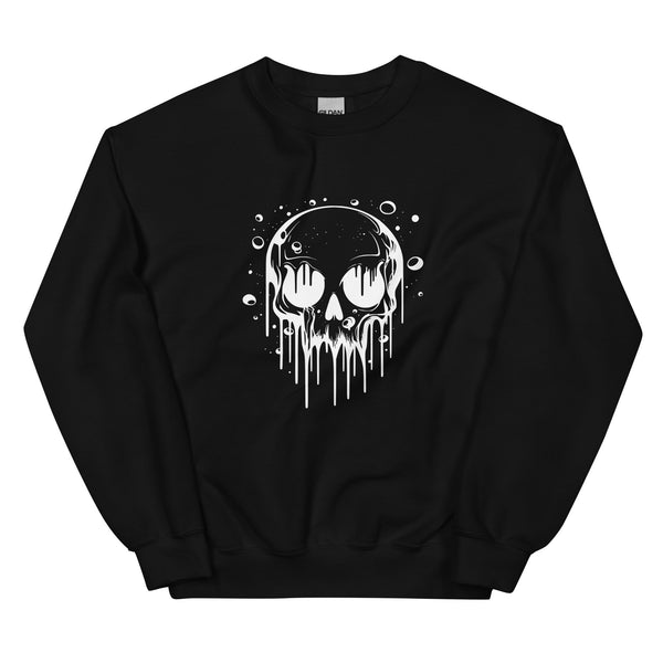 Sweatshirt - Melting Skull white Schwarz ein Produkt von SCHIETKRAM