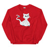 Sweatshirt - Ghost Cat by Wanderkraehe Red ein Produkt von SCHIETKRAM