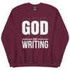 Sweatshirt - God of Writing Maroon ein Produkt von SCHIETKRAM