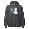 Hoodie Classic - Ghost Cat by Wanderkraehe Dark Heather ein Produkt von SCHIETKRAM