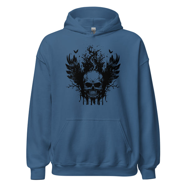 Hoodie Classic - Angry Skull Indigo Blue ein Produkt von SCHIETKRAM