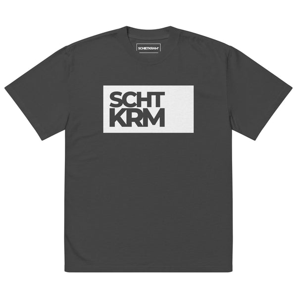 Oversized faded T-shirt - SCHTKRM white Faded Black ein Produkt von SCHIETKRAM