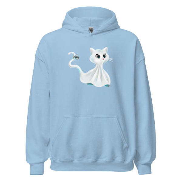 Hoodie Classic - Ghost Cat by Wanderkraehe Light Blue ein Produkt von SCHIETKRAM