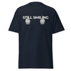 T-Shirt Classic - Still Smiling white Navy ein Produkt von SCHIETKRAM