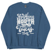 Sweatshirt - Anything Worth Having white Indigo Blue ein Produkt von SCHIETKRAM