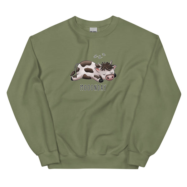 Sweatshirt - Mooonday by Wanderkraehe Military Green ein Produkt von SCHIETKRAM