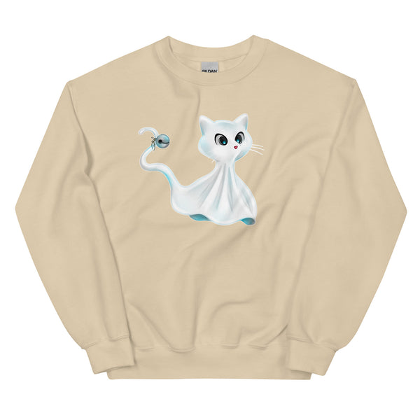 Sweatshirt - Ghost Cat by Wanderkraehe Sand ein Produkt von SCHIETKRAM