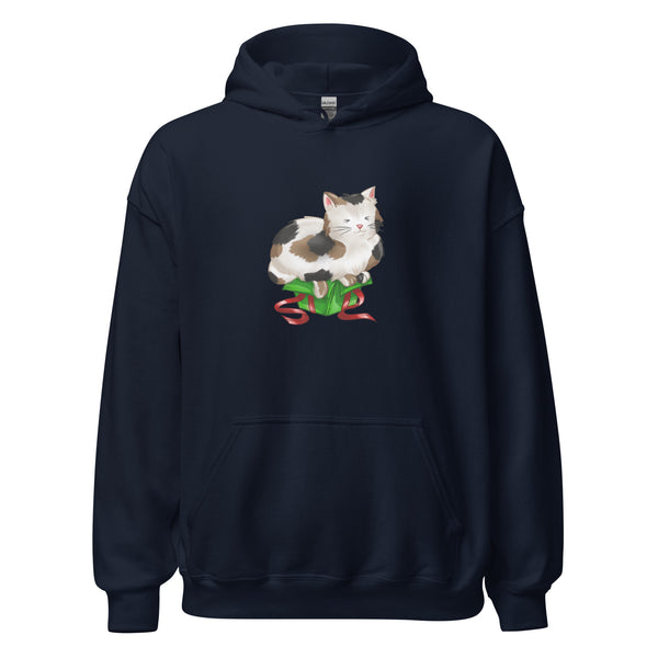 Hoodie Classic - Weihnachts-Katze Geschenk by Wanderkraehe Navy ein Produkt von SCHIETKRAM