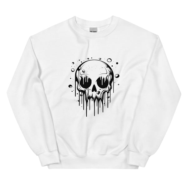 Sweatshirt - Melting Skull black White ein Produkt von SCHIETKRAM