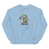 Sweatshirt - Weihnachts-Katze Lichterkette by Wanderkraehe Light Blue ein Produkt von SCHIETKRAM