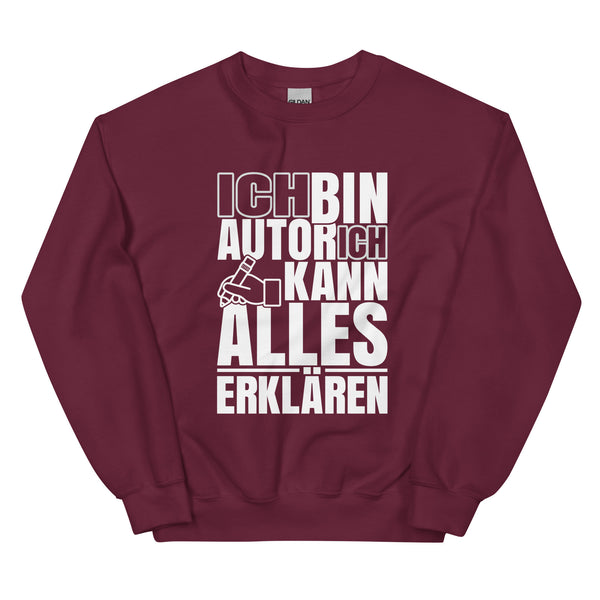 Sweatshirt - Ich kann alles erklären white Maroon ein Produkt von SCHIETKRAM