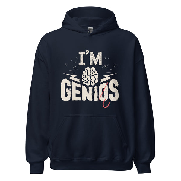 Hoodie Classic - I'm Genius Navy ein Produkt von SCHIETKRAM