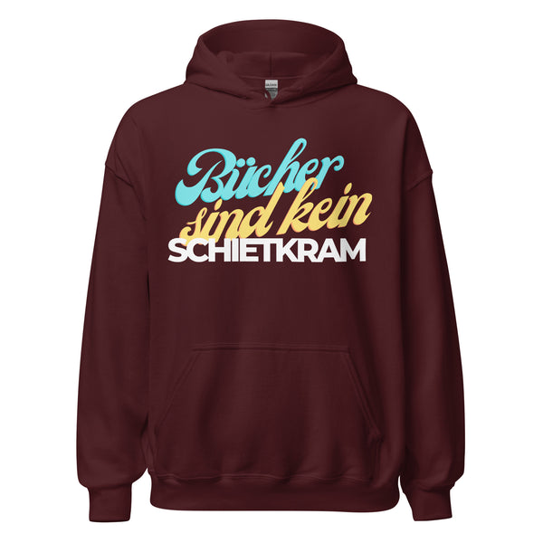 Hoodie Classic - Bücher sind kein Schietkram white Maroon ein Produkt von SCHIETKRAM