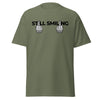 T-Shirt Classic - Still Smiling black Military Green ein Produkt von SCHIETKRAM