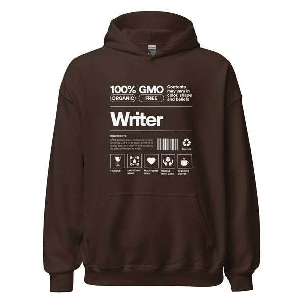 Hoodie Classic - Writer white Dark Chocolate ein Produkt von SCHIETKRAM