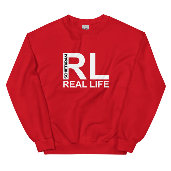 Sweatshirt - Real Life white Red ein Produkt von SCHIETKRAM