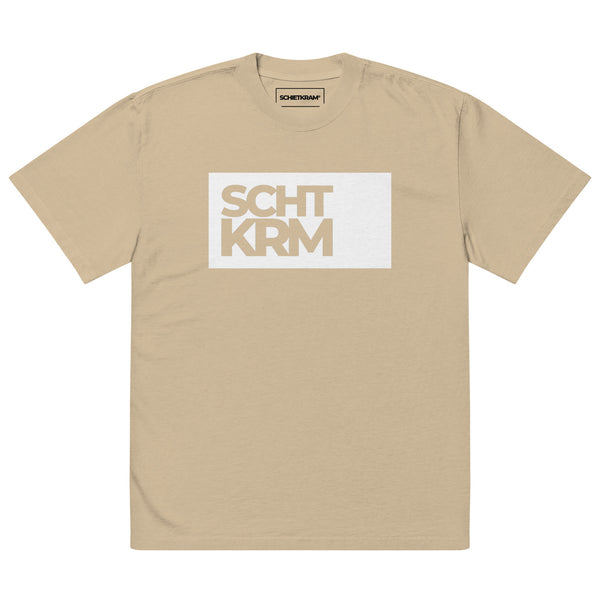 Oversized faded T-shirt - SCHTKRM white Faded Khaki ein Produkt von SCHIETKRAM