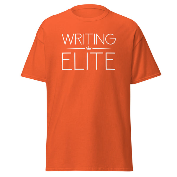 T-Shirt Classic - Writing Elite white Orange ein Produkt von SCHIETKRAM