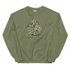 Sweatshirt - Weihnachts-Katze Lichterkette by Wanderkraehe Military Green ein Produkt von SCHIETKRAM