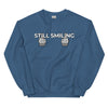Sweatshirt - Still Smiling white Indigo Blue ein Produkt von SCHIETKRAM