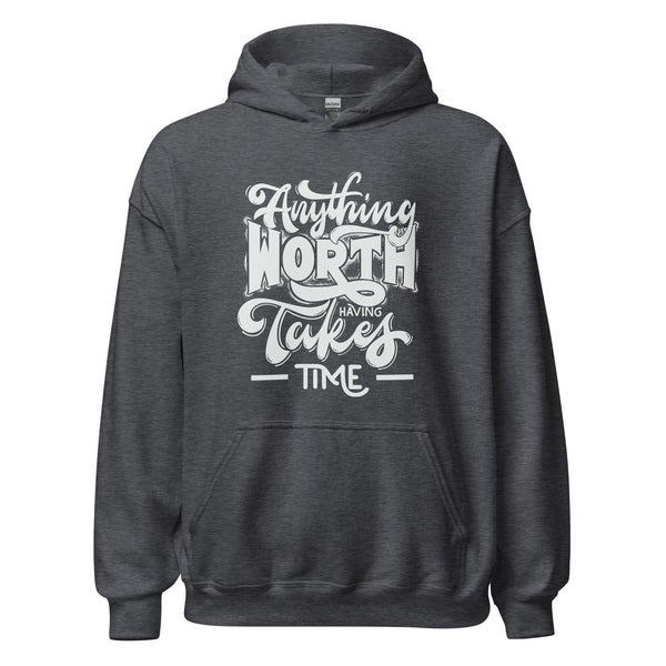 Hoodie Classic - Anything worth having white Dark Heather ein Produkt von SCHIETKRAM