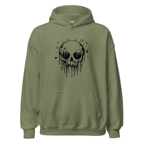 Hoodie Classic - Melting Skull black Military Green ein Produkt von SCHIETKRAM