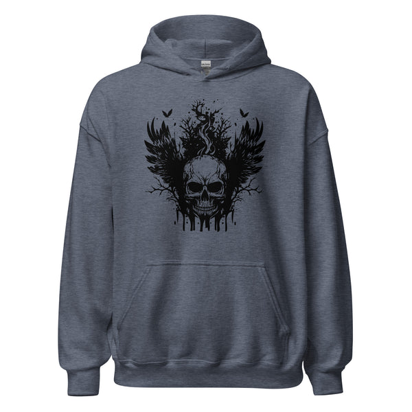 Hoodie Classic - Angry Skull Heather Sport Dark Navy ein Produkt von SCHIETKRAM