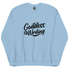Sweatshirt - Goddess of Writing black Light Blue ein Produkt von SCHIETKRAM