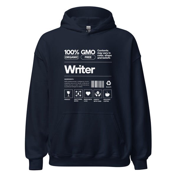 Hoodie Classic - Writer white Navy ein Produkt von SCHIETKRAM