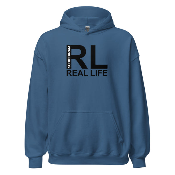 Hoodie Classic - Real Life black Indigo Blue ein Produkt von SCHIETKRAM
