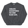 Sweatshirt - Create something no on else can white Dark Heather ein Produkt von SCHIETKRAM