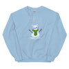 Sweatshirt - Weihnachts-Katze Schnee by Wanderkraehe Light Blue ein Produkt von SCHIETKRAM
