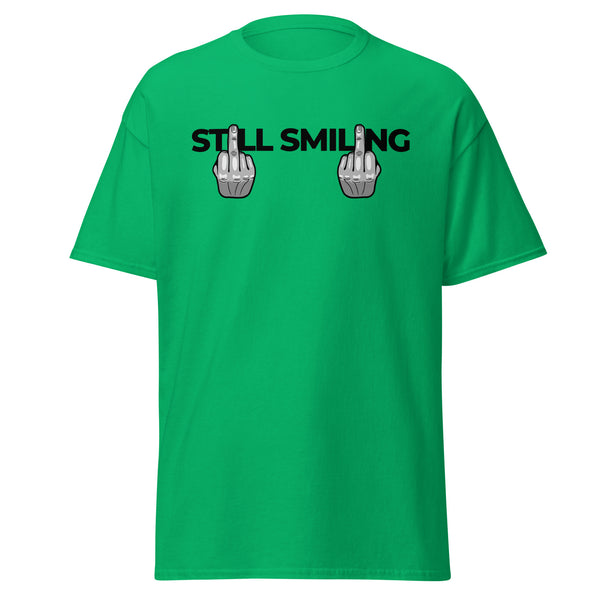 T-Shirt Classic - Still Smiling black Irish Green ein Produkt von SCHIETKRAM