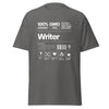 T-Shirt Classic - Writer white Charcoal ein Produkt von SCHIETKRAM