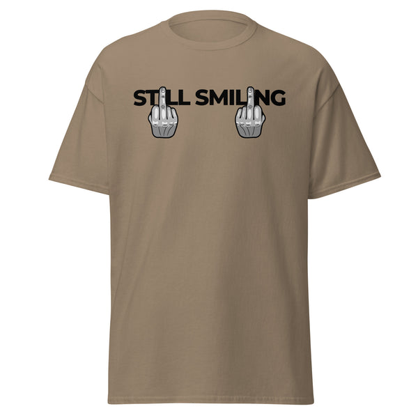 T-Shirt Classic - Still Smiling black Brown Savana ein Produkt von SCHIETKRAM