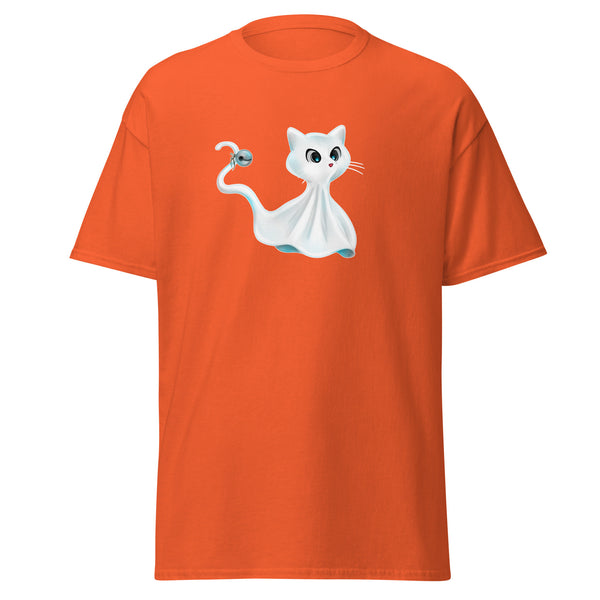 T-Shirt Classic - Ghost Cat by Wanderkraehe Orange ein Produkt von SCHIETKRAM