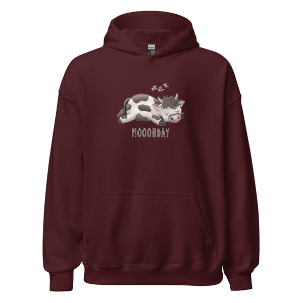 Hoodie Classic - Mooonday by Wanderkraehe Maroon ein Produkt von SCHIETKRAM