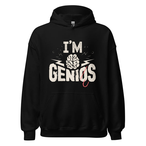 Hoodie Classic - I'm Genius Schwarz ein Produkt von SCHIETKRAM