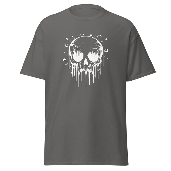 T-Shirt Classic - Melting Skull white Charcoal ein Produkt von SCHIETKRAM