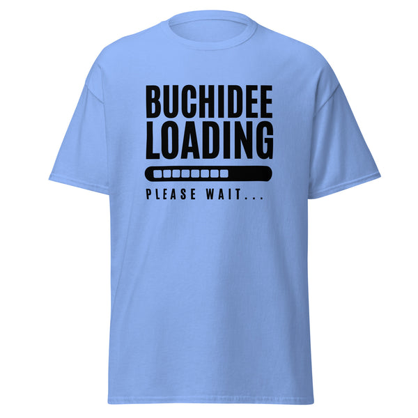 T-Shirt Classic - Buchidee Loading black Carolina Blue ein Produkt von SCHIETKRAM