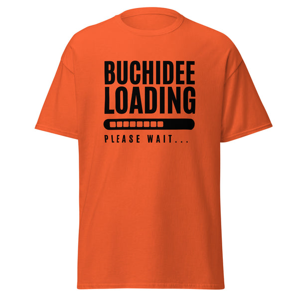 T-Shirt Classic - Buchidee Loading black Orange ein Produkt von SCHIETKRAM