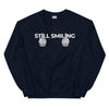 Sweatshirt - Still Smiling white Navy ein Produkt von SCHIETKRAM